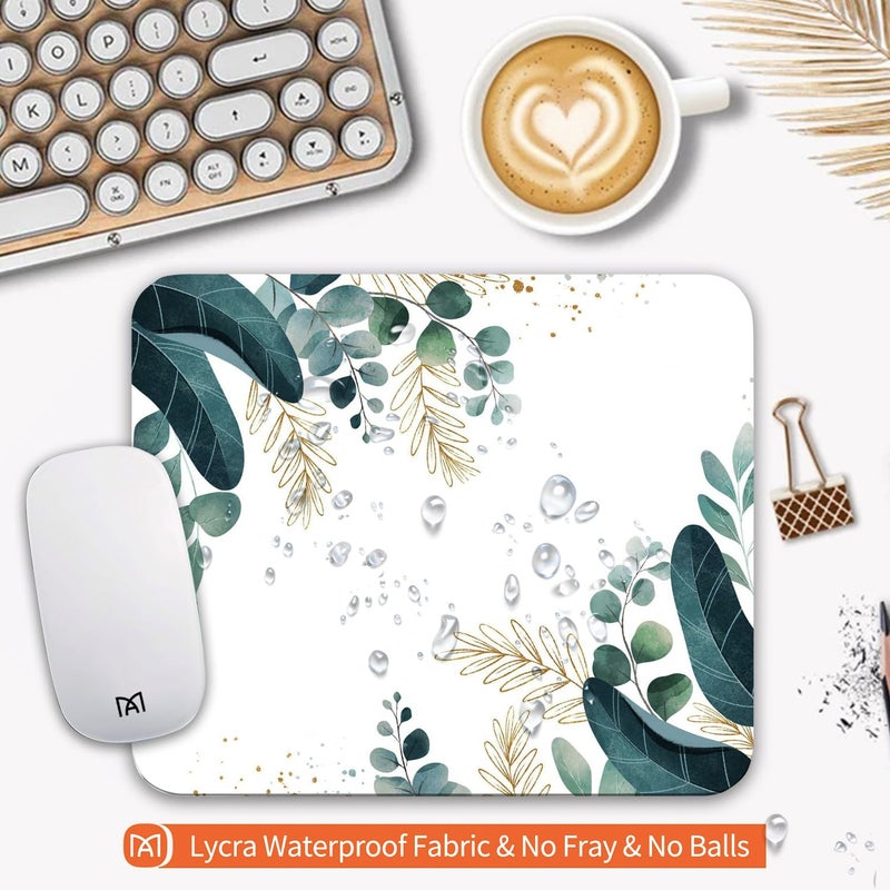 Armanza Square Mouse Pad Green Leaves, Personalized Premium-Textured Custom Mouse Mat Design, Washable Mousepad Lycra Cloth, Non-Slip Rubber Base Computer Mouse Pads for Wireless Mouse - Image 3
